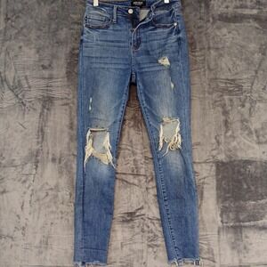 Judy Blue Jeans Womens 1 25 Distressed Skinny Fit Ripped Stretch Denim JB8884